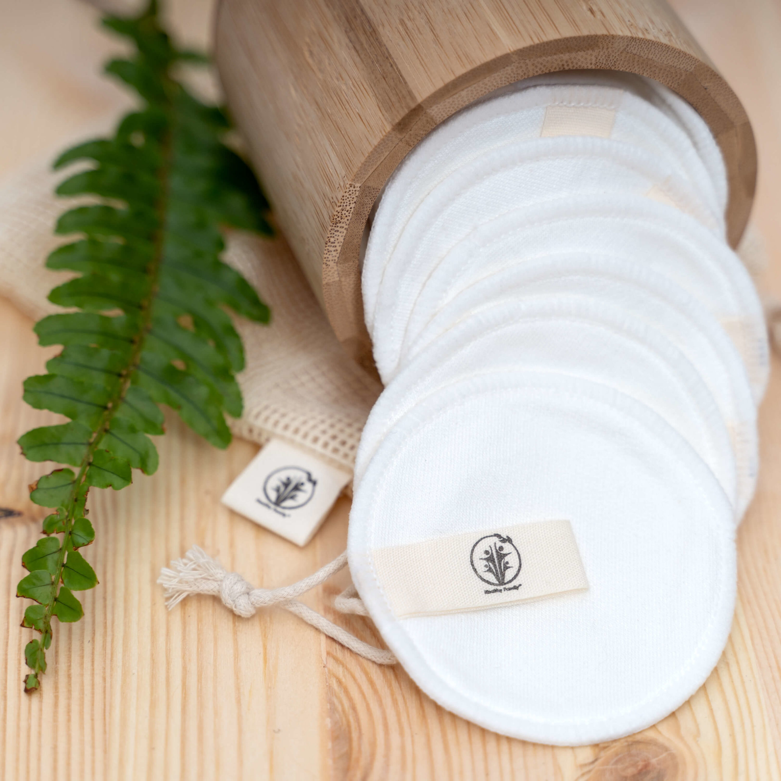 Reusable Bamboo Cotton pads - WHITE